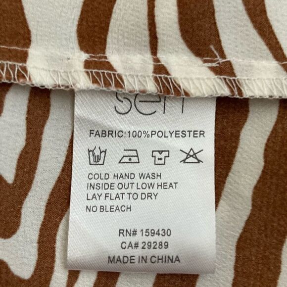 SEN Zebra Long Shirt Dress Small - Picture 6 of 6